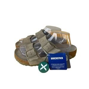 Birkenstock Arizona suede leather Sandals Slip-On Taupe soft walk 39 US 8